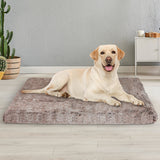 PaWz Dog Mat Pet Calming Bed Memory L Coffee Large - Rear View