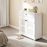 Levede Shoe Cabinet Door Storage Rack Cupboard White-2011971110060560390