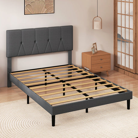 Levede Bed Frame Upholstered Platform Mattress Base Queen-2011971105635569670
