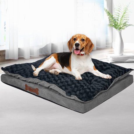 Dog Calming Bed Warm Soft Plush Comfy S Grey Small-2018816702741090310