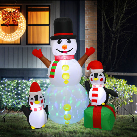 Santaco 1.8M Inflatable Christmas Snowman LED Lights-2006733375020339206
