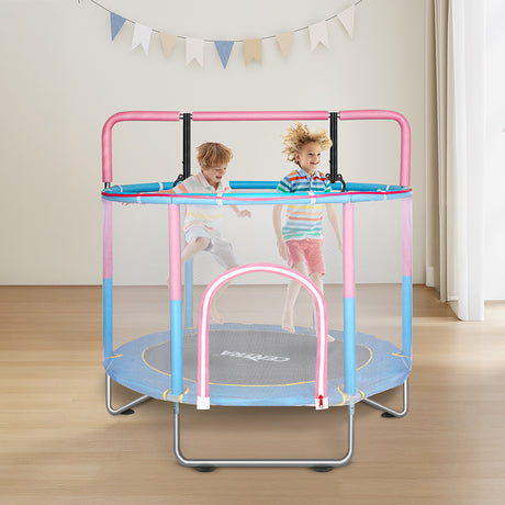 Centra 55" Kids Trampoline Rebounder Pink-2006732697984176134