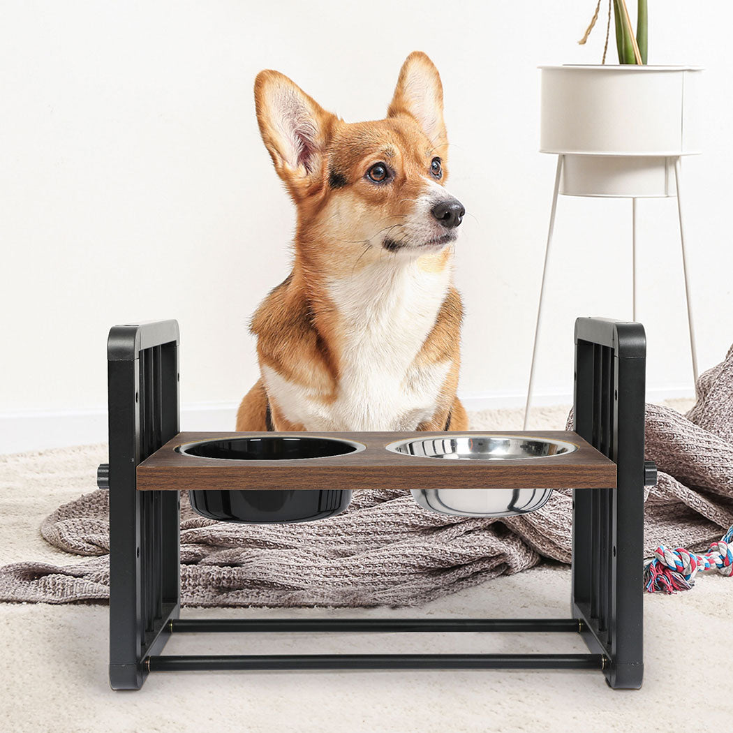 PaWz Adjustable Height Pet Feeder Elevated Medium-2018816712677396486