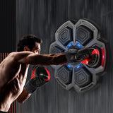 Centra Punching Box With 8OZ Boxing Glove Black - Rear View