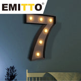 LED Metal Number Lights Free Standing - Rear View