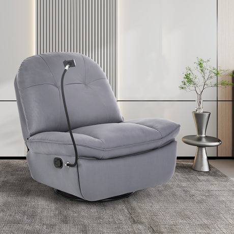 Levede Recliner Chair Lounge 360?Swivel Black-1954802891298574343