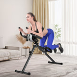 Centra Folding Ab Machine Roller Wheel Workout Mat - Rear View