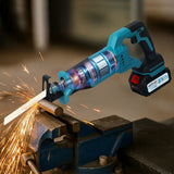 Traderight 21V Cordless Electric Reciprocating Saw Kit - Rear View