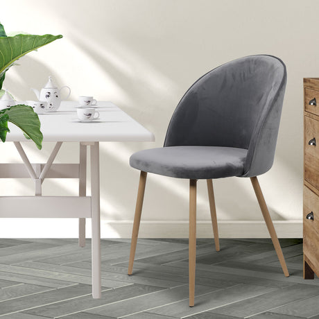 Levede 8x Dining Chairs Seat French Grey-2006732721086402566