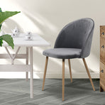 Levede 8x Dining Chairs Seat French Grey-2006732721086402566