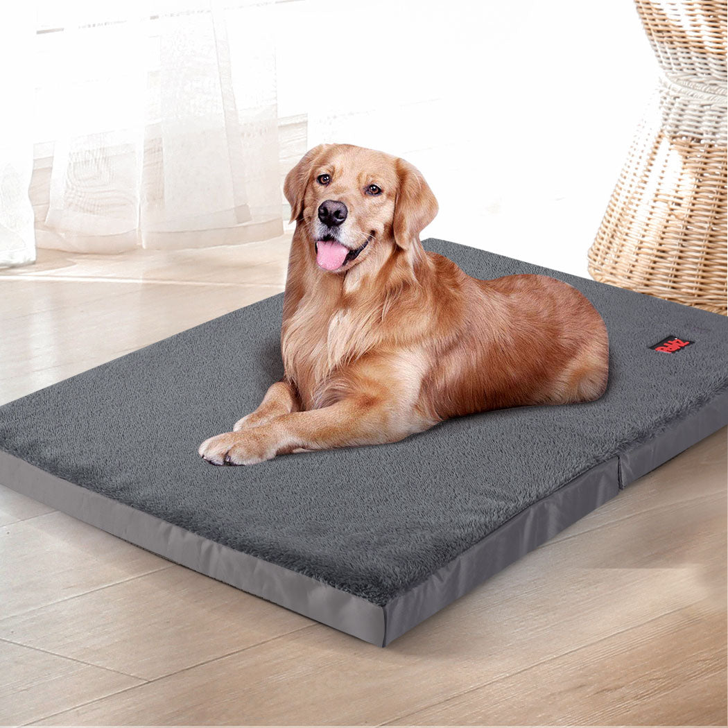 PaWz Pet Bed Foldable Dog Puppy Beds Grey Large-2018816697020059654