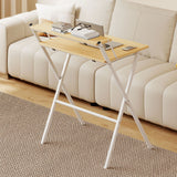 Levede Foldable Computer Desk Office Study Desk Oak - Rear View