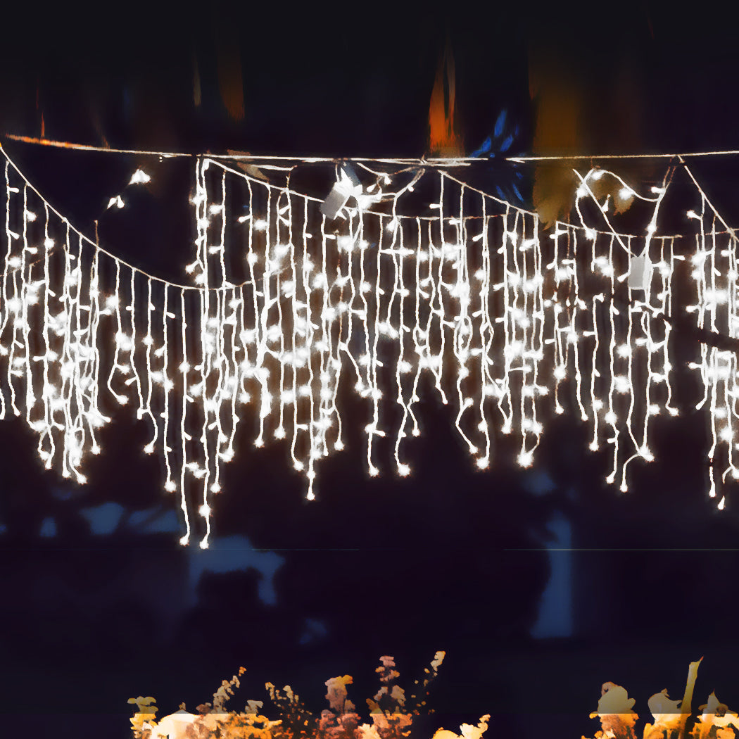 500 LED Curtain Fairy String Lights Cool White-1954803087881408518