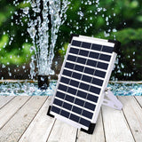 Solar Fountain 5W Powered Water Power - Rear View