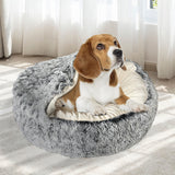 PaWz Pet Dog Calming Bed Warm Soft Plush M Medium - Rear View