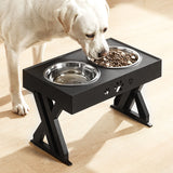 PaWz Elevated Pet Feeder Food Water - Rear View