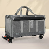 Pawz Pet Carrier 4 Wheel Portable Rolling Foldable - Rear View