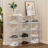 Stacked 6Pc Shoe Box Storage Display Stackable - Rear View