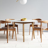 Levede Dining Table Round Rubberwood Base 120cm White 120 CM-2018816940402937862