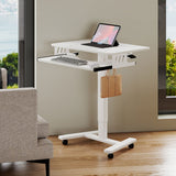 Levede Mobile Standing Desk Adjustable Height Table - Rear View