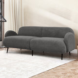 Levede Cloud Sofa 3 Seater Sherpa Fleece Beige - Rear View