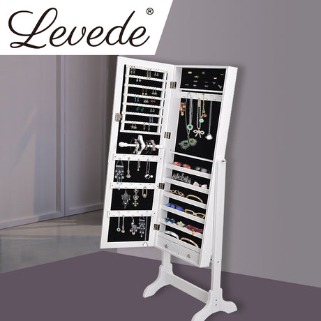 Levede Mirror Jewellery Cabinet Makeup-2006733194120007686