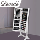 Levede Mirror Jewellery Cabinet Makeup - Rear View
