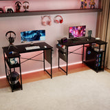 Levede L-shaped Gaming Computer Desk Corner Table Home - Rear View