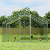 Pawz 400x300x194cm Large Metal Walk-in Chicken Coop Cage - Rear View