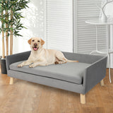 PaWz Pet Sofa Bed Dog Warm Soft Lounge Grey - Rear View
