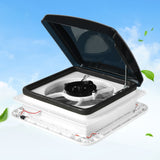 Manan Caravan Roof  Vent Hatch RV Shower Air Exhaust 12V Fan LED Light Trailer-2018816870483890182