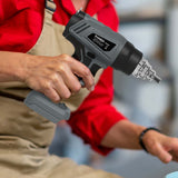 Traderight 21V Heat Gun Kit 500°C Cordless 5 Nozzles - Rear View