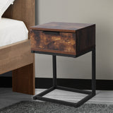 Levede Bedside Tables Side End Table - Rear View