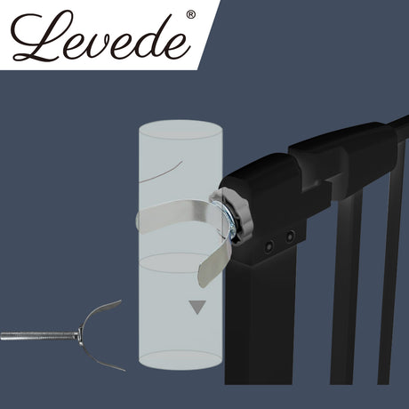 Levede Baby Safety Gate U Style Adaptor Black-2006733310704881670