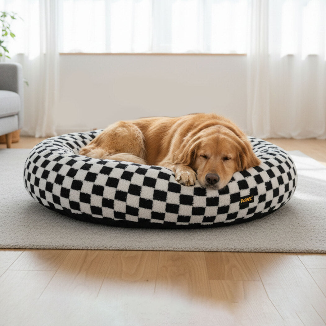 Pawz Circular Plush Dog Cosy Bed Calming Pet Plush Bed-2018816676698656774