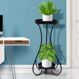 Levede Plant Stand 2 Tiers Outdoor Indoor Medium - Rear View