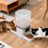 PaWz 6L Automatic Pet Feeder 2 Bowl Food Dispenser - Rear View