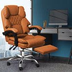 Levede Gaming Chair Office Computer Brown Footrest-2018816909402836998
