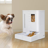 Pawz 2-in-1 Automatic Pet Cat Dog Feeder Water Set - Rear View