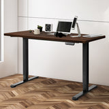 Levede Motorised Standing Desk Adjustable 120cm Walnut 800x 1.5MM - Rear View