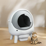 PaWz Smart Self Cleaning Cat Litter Box APP Control White - Rear View