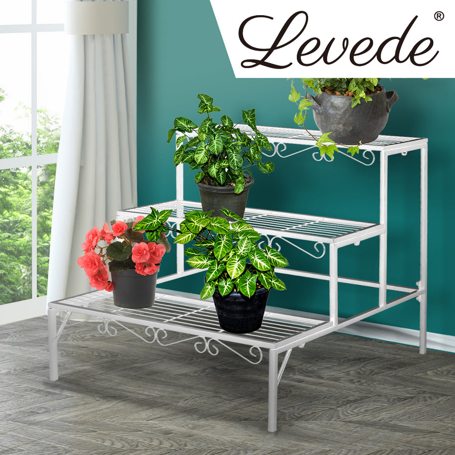 Levede 3 Tier Rectangle Metal Plant-2018816746215051270