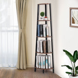 Levede 5 Tier Corner Shelf Industrial - Rear View