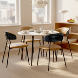 Levede 4x PU Leather Dining Chairs Kitchen Lounge - Rear View
