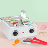 Kids Kitchen Play Set Wooden Toys Children - Rear View