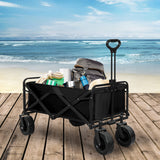 Lambu Garden Camping Trolley Outdoor Black - Rear View