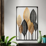Large Metal Wall Art Leaf Tree Of Life - Rear View