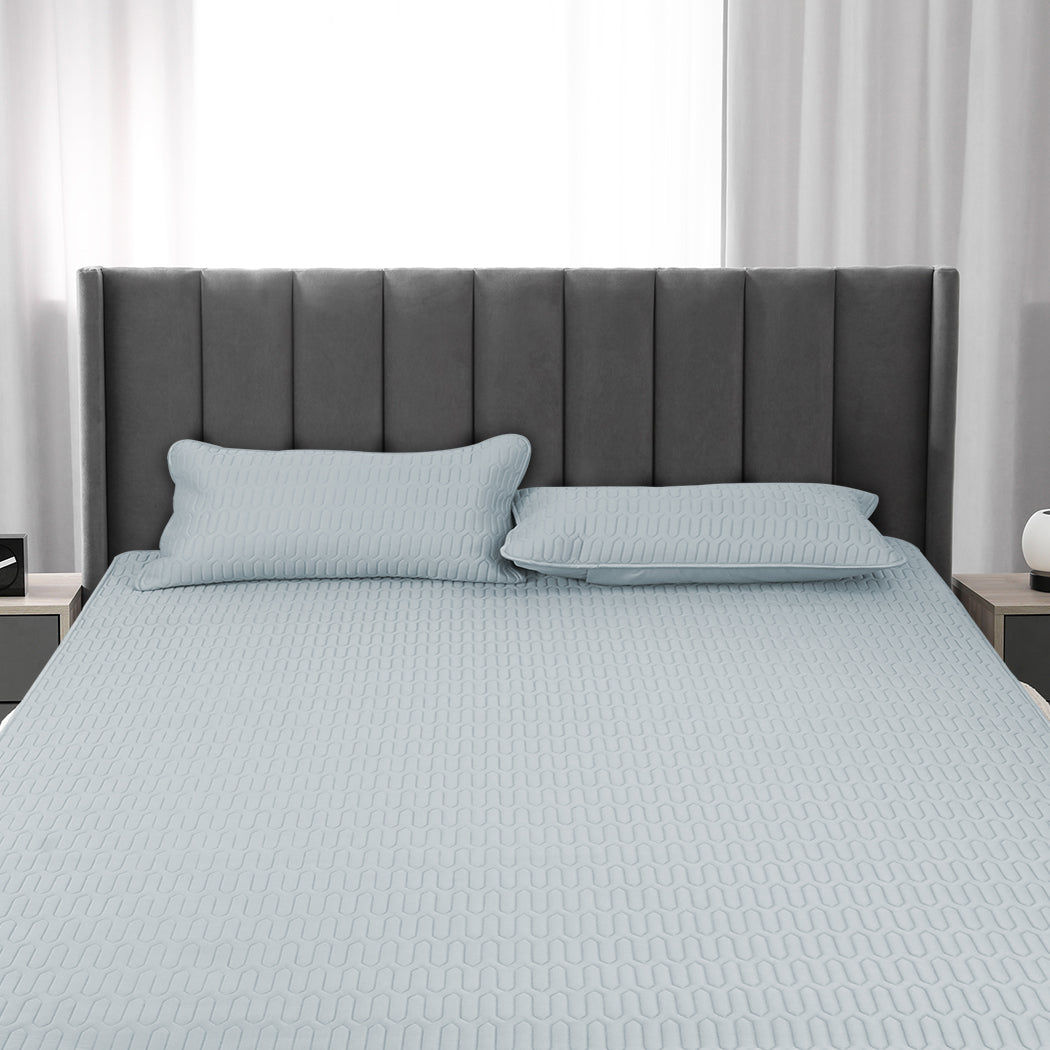 DreamZ Latex Cooling Bed Sheet Set Fitted 3PCS Queen-2006733219512324102