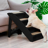PaWz Pet Ramp Indoor Dog Steps Stair Black - Rear View