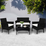 Levede 4PCS Outdoor Furniture Setting - Rear View